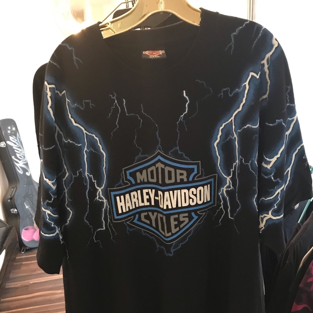 Vintage 90s Harley Davidson Lightning shirt